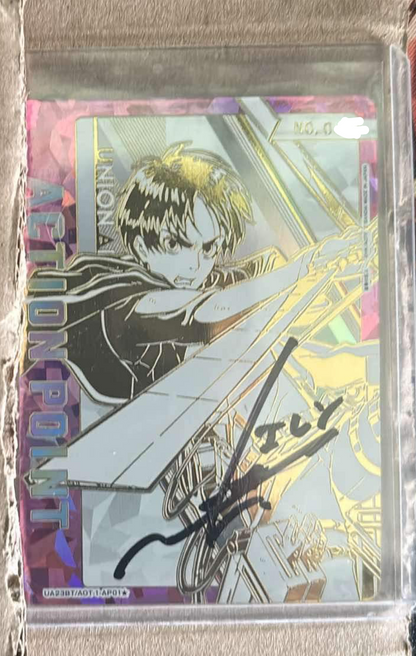 UA23BT/AOT-1-AP01★  Eren Jaeger Action Point Card Pen Signed Numbered  No.XX